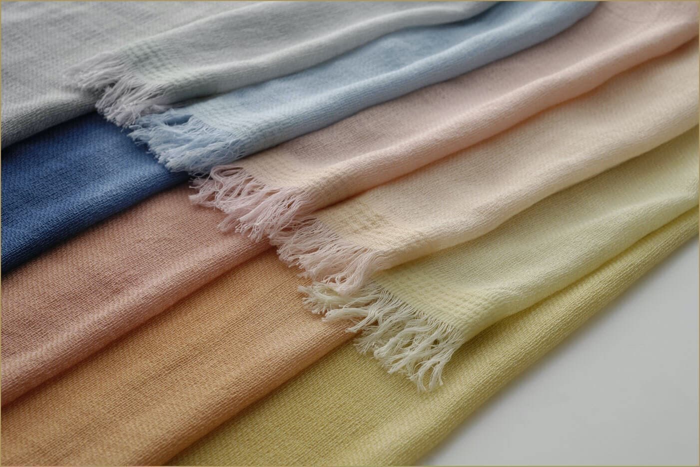 ささら織ウールコットンマフラー