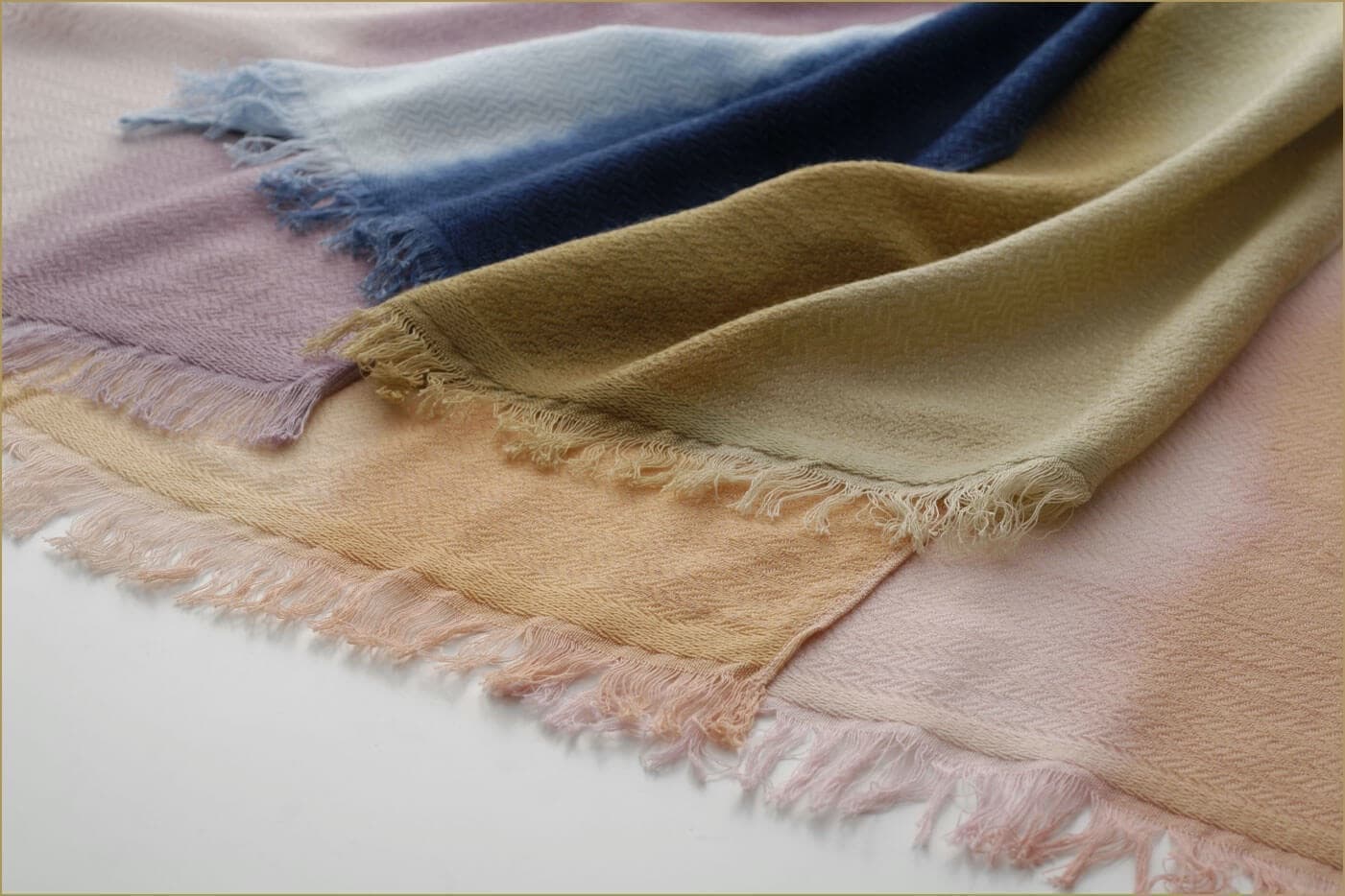 しぐれ織ウールコットンマフラー