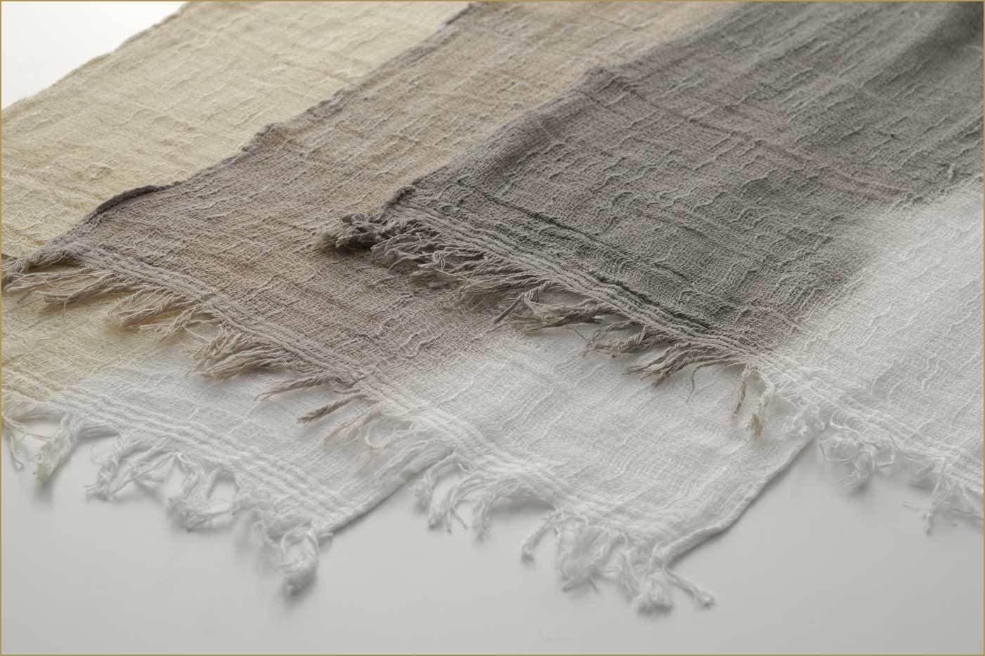 スラブ織さくら染コットンマフラー